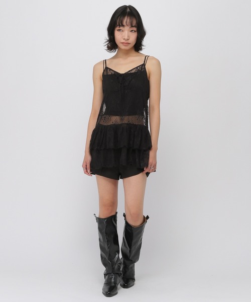 3.3 Field Trip （3.3フィールドトリップ）の「3.3 Field Trip／レースティアードチュニワンピース（ワンピース・レディース・アイボリー/ブラック・FREE）」の8枚目の写真