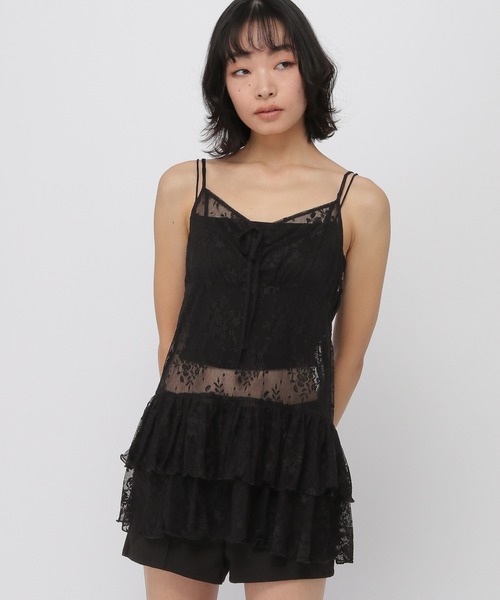 3.3 Field Trip （3.3フィールドトリップ）の「3.3 Field Trip／レースティアードチュニワンピース（ワンピース・レディース・アイボリー/ブラック・FREE）」の11枚目の写真