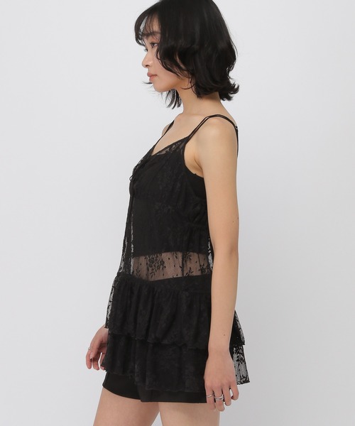 3.3 Field Trip （3.3フィールドトリップ）の「3.3 Field Trip／レースティアードチュニワンピース（ワンピース・レディース・アイボリー/ブラック・FREE）」の12枚目の写真