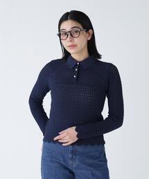 【好きを着て気分が上がる】襟が取り外せるアイレットジャガードニット