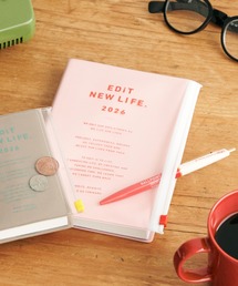 EDiT（エディット）の「EDiT 手帳 2026 スケジュール帳 2026年4月始まり 1日1ページ B6変型 タイポポケット（手帳/メモ帳）」