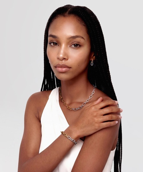 Daniel Wellington(ダニエルウェリントン)の「Contrast Link Necklace Two Tone ローズゴールド/ゴールド(ネックレス・レディース・ピンクゴールド/イエローゴールド・ONE SIZE)」の12枚目の写真