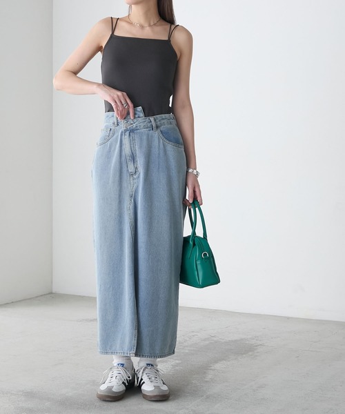 BONLECILL（ボンルシール）の「【接触冷感/抗菌防臭】カップ付きダブルストラップキャミソール（キャミソール・レディース・グレー/モカ/チャコールグレー/ブラック/アイボリー/レッド/ブラウン・LL/L/M/S）」の14枚目の写真