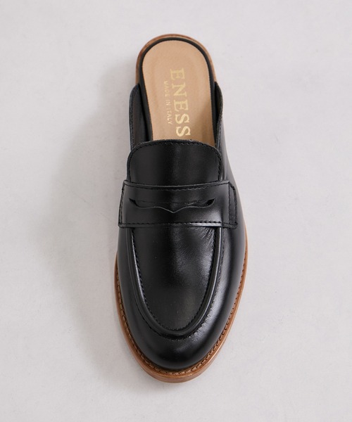 eness（エネス）の「【ENESS/エネス】レザーロファーミュール（その他シューズ・レディース・ブラック/オフホワイト・39/37/35）」の14枚目の写真