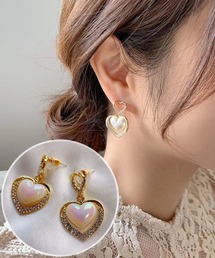 大ぶりピアス ハート 揺れる レディース 人気アクセサリー