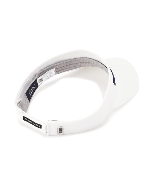PEARLY GATES(パーリーゲイツ)の「【PEARLY GATES】差込ロゴスカルラビットVISOR(サンバイザー・レディース・ホワイト/ベージュ/ネイビー・FREE)」の4枚目の写真