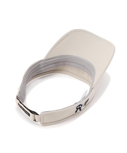 PEARLY GATES(パーリーゲイツ)の「【PEARLY GATES】差込ロゴスカルラビットVISOR(サンバイザー・レディース・ホワイト/ベージュ/ネイビー・FREE)」の9枚目の写真