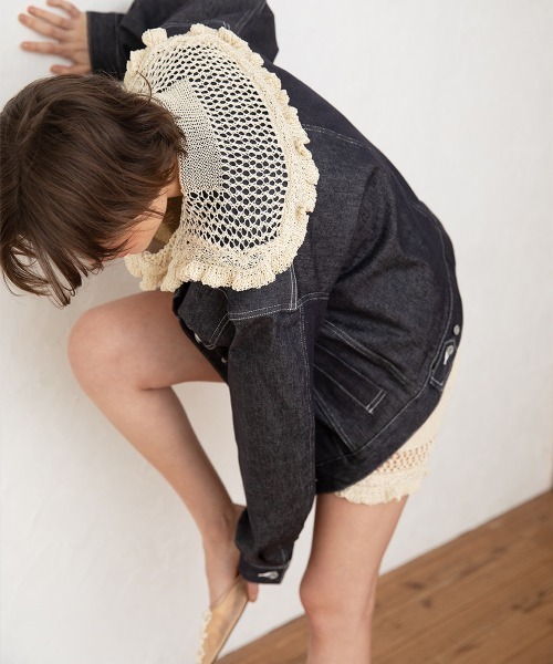 LEINWANDE ボレロカーディガン leinwande（ラインヴァンド）の「Hand Knitted Patchwork Cardigan