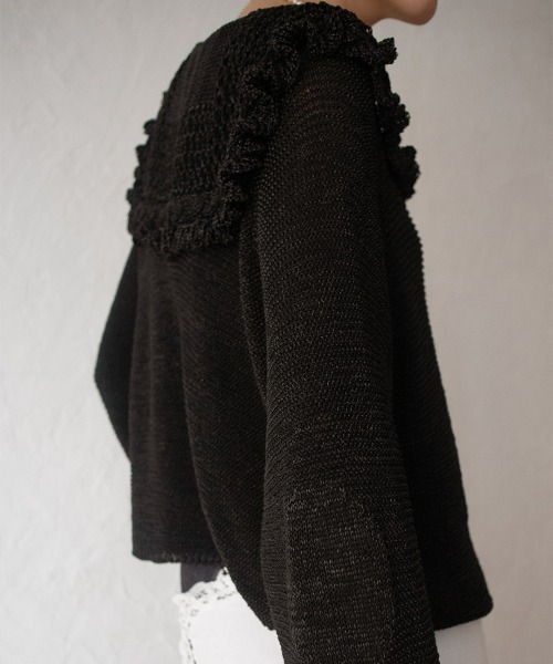 leinwande(ラインヴァンド)の「Sailor Crochet Cardigan / セーラークロシェカーディガン(カーディガン/ボレロ・レディース・ブラック/ホワイト/ネイビー・ONE SIZE)」の17枚目の写真