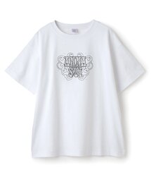 ANNA SUI mini（アナスイ・ミニ）の「【親子リンク】LADIES　ラインストーンロゴTシャツ（Tシャツ/カットソー）」