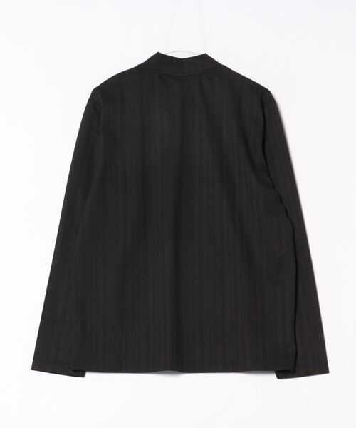 m.f.editorial(エムエフエディトリアル)の「【インナー ロンT】m.f.エディトリアル メンズ リンクスジャガード モックネック 長袖 Tシャツ(Tシャツ/カットソー・メンズ・ブラック/ホワイト・LARGE/MEDIUM/X-LARGE)」の3枚目の写真