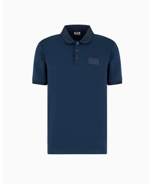 EMPORIO ARMANI EA7（エンポリオアルマーニイーエーセブン）の「<オンライン限定>【エンポリオ アルマーニ EA7】Lux Identity ポロシャツ モダール混紡（ポロシャツ・メンズ・ブラック/ネイビー・SMALL/MEDIUM/X-SMALL）」の7枚目の写真
