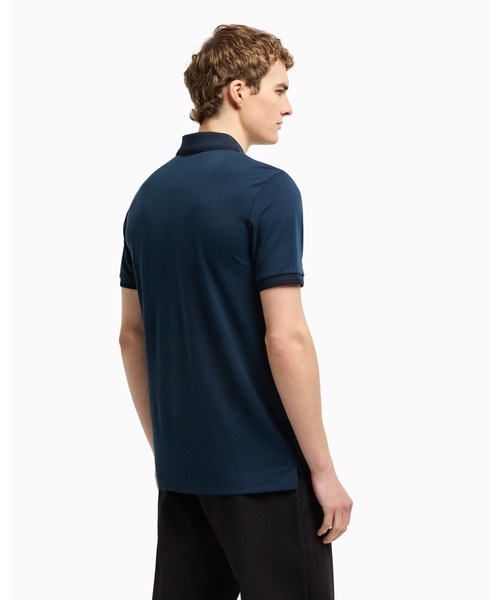 EMPORIO ARMANI EA7（エンポリオアルマーニイーエーセブン）の「<オンライン限定>【エンポリオ アルマーニ EA7】Lux Identity ポロシャツ モダール混紡（ポロシャツ・メンズ・ブラック/ネイビー・SMALL/MEDIUM/X-SMALL）」の9枚目の写真