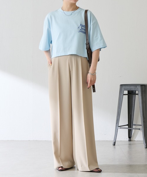 GOOD MOTIVE TEE(グッドモチーブティー)の「GOOD MOTIVE TEE/ロゴTシャツ(Tシャツ/カットソー・レディース・スカイブルー・FREE)」の2枚目の写真