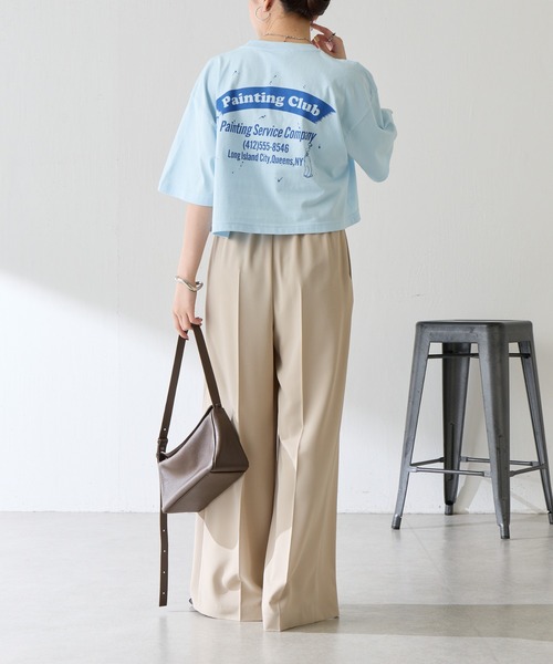 GOOD MOTIVE TEE(グッドモチーブティー)の「GOOD MOTIVE TEE/ロゴTシャツ(Tシャツ/カットソー・レディース・スカイブルー・FREE)」の9枚目の写真