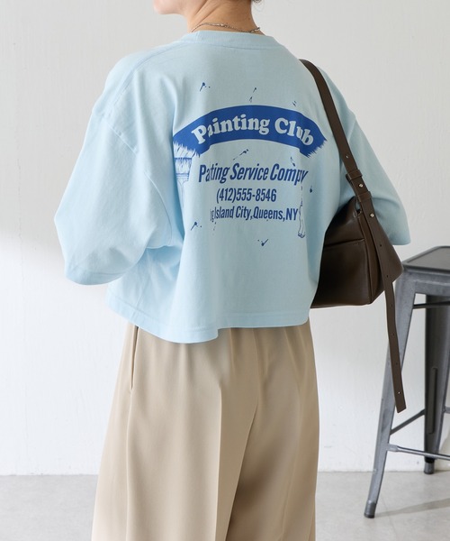 GOOD MOTIVE TEE(グッドモチーブティー)の「GOOD MOTIVE TEE/ロゴTシャツ(Tシャツ/カットソー・レディース・スカイブルー・FREE)」の5枚目の写真