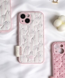 Vini（ヴィニ）の「ぷっくり 星柄 キルティング フェイクレザー iPhone ケース 14.15.16.17（スマホケース/カバー）」