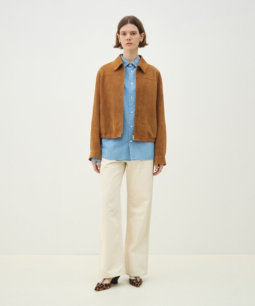 MACPHEE（マカフィー）の「シープスエード ジップアップブルゾン（ブルゾン・レディース・ブラウン・36）」の2枚目の写真