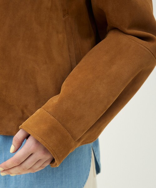 MACPHEE（マカフィー）の「シープスエード ジップアップブルゾン（ブルゾン・レディース・ブラウン・36）」の8枚目の写真