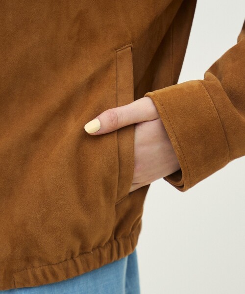 MACPHEE（マカフィー）の「シープスエード ジップアップブルゾン（ブルゾン・レディース・ブラウン・36）」の9枚目の写真