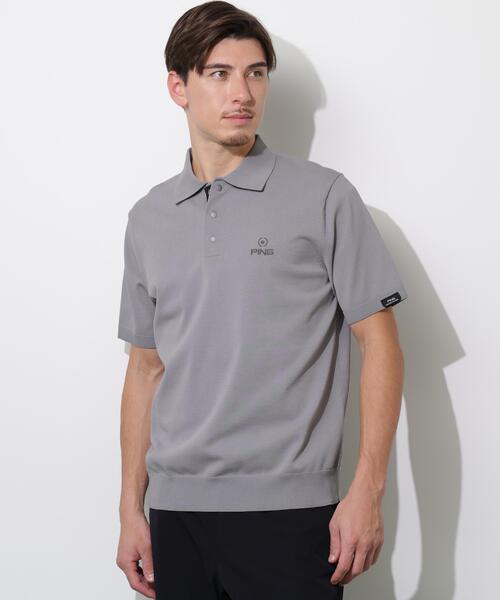 PING ポロシャツ ダークグレー セール】【PING APPAREL】半袖ニットポロシャツ ＜PERFORMANCE＞ (MENS