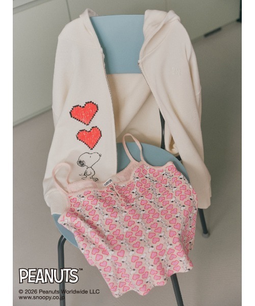 FURFUR（ファーファー）の「スヌーピーコラボ総柄キャミソール（キャミソール・レディース・グレー/ライム/ピンク・F）」の8枚目の写真