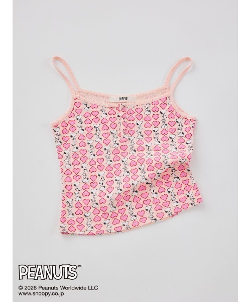 FURFUR（ファーファー）の「スヌーピーコラボ総柄キャミソール（キャミソール・レディース・グレー/ライム/ピンク・F）」の9枚目の写真