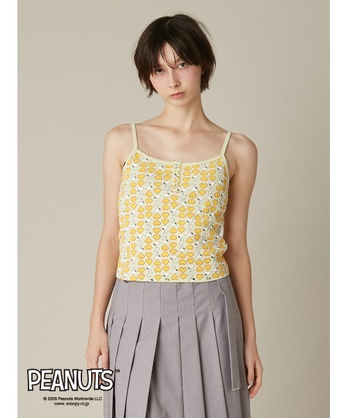 FURFUR（ファーファー）の「スヌーピーコラボ総柄キャミソール（キャミソール・レディース・グレー/ライム/ピンク・F）」の11枚目の写真