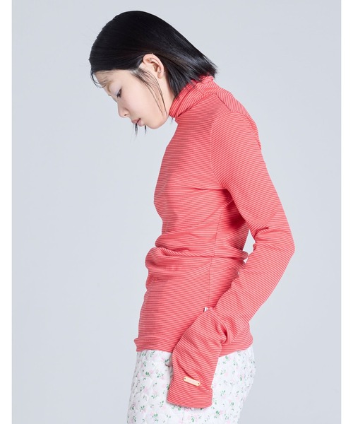 Little sunny bite（リトルサニーバイト）の「【8】【it】【Little Sunny Bite】high neck top（Tシャツ/カットソー・レディース・レッド/ベージュ/ピンク・MEDIUM/SMALL）」の22枚目の写真