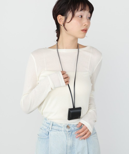 Bab(バブ)の「ポーチ付きネックレス(ネックレス・レディース・ブラック・ONESIZE)」の1枚目の写真