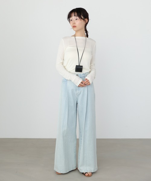Bab(バブ)の「ポーチ付きネックレス(ネックレス・レディース・ブラック・ONESIZE)」の2枚目の写真