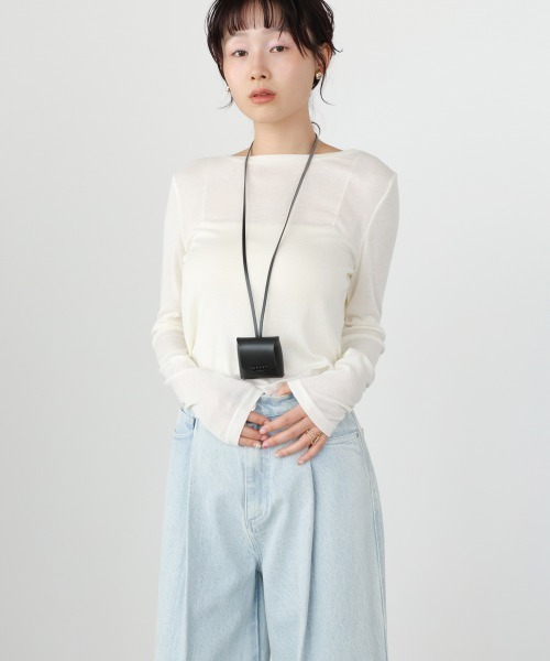 Bab(バブ)の「ポーチ付きネックレス(ネックレス・レディース・ブラック・ONESIZE)」の3枚目の写真