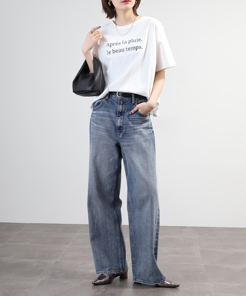 EGLANTINE(エグランティーヌ)の「EGLANTINE エンボスロゴ半袖カットソー(Tシャツ/カットソー・レディース・レッド/オフホワイト/ネイビー・40)」の10枚目の写真