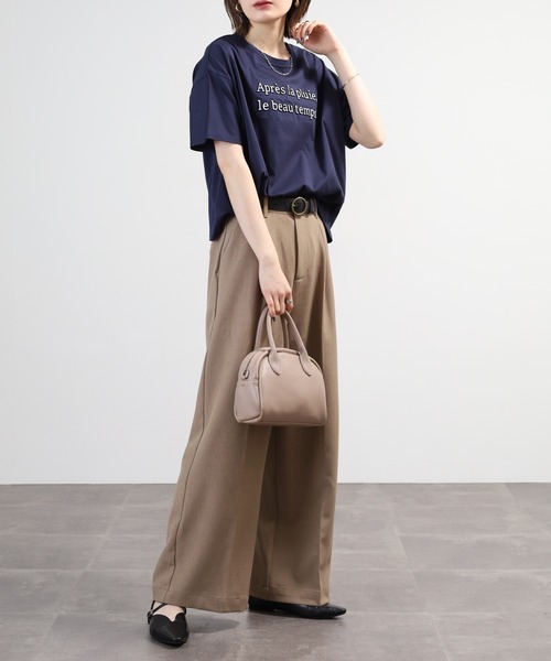 EGLANTINE(エグランティーヌ)の「EGLANTINE エンボスロゴ半袖カットソー(Tシャツ/カットソー・レディース・レッド/オフホワイト/ネイビー・40)」の17枚目の写真