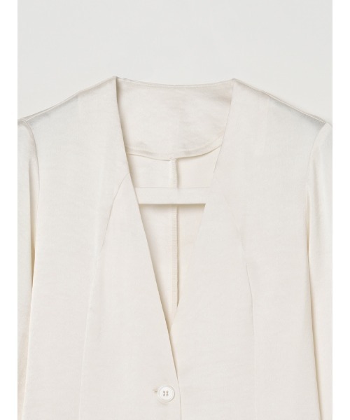 sahara（サハラ）の「Flare Sleeve Satin Jacket/フレアスリーブサテンジャケット（その他アウター・レディース・ブラック/オフホワイト・FREE）」の21枚目の写真