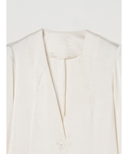 sahara（サハラ）の「Flare Sleeve Satin Jacket/フレアスリーブサテンジャケット（その他アウター・レディース・ブラック/オフホワイト・FREE）」の22枚目の写真