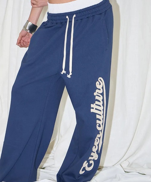 EYEER(イワイイアル)の「◇EYEER◇ブランド直輸入正規品/スクリプト ロゴ レイヤード スウェットパンツ SCRIPT LOGO LAYERD SWEATPANTS(スウェットパンツ・レディース・ネイビー/ブルー/ブラック・S)」の3枚目の写真