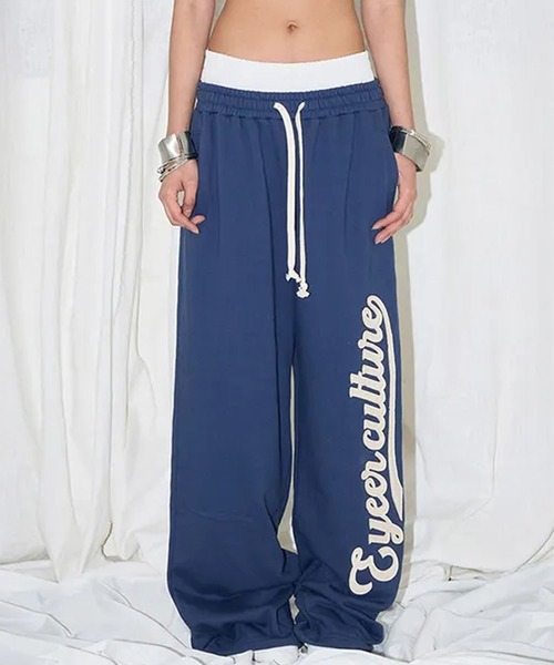 EYEER(イワイイアル)の「◇EYEER◇ブランド直輸入正規品/スクリプト ロゴ レイヤード スウェットパンツ SCRIPT LOGO LAYERD SWEATPANTS(スウェットパンツ・レディース・ネイビー/ブルー/ブラック・S)」の14枚目の写真