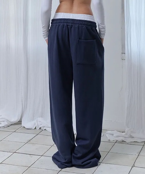 EYEER(イワイイアル)の「◇EYEER◇ブランド直輸入正規品/スクリプト ロゴ レイヤード スウェットパンツ SCRIPT LOGO LAYERD SWEATPANTS(スウェットパンツ・レディース・ネイビー/ブルー/ブラック・S)」の11枚目の写真