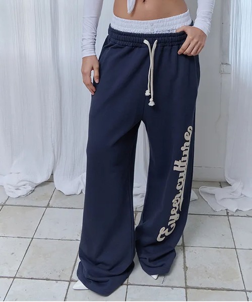EYEER(イワイイアル)の「◇EYEER◇ブランド直輸入正規品/スクリプト ロゴ レイヤード スウェットパンツ SCRIPT LOGO LAYERD SWEATPANTS(スウェットパンツ・レディース・ネイビー/ブルー/ブラック・S)」の10枚目の写真