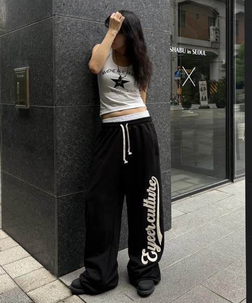 EYEER(イワイイアル)の「◇EYEER◇ブランド直輸入正規品/スクリプト ロゴ レイヤード スウェットパンツ SCRIPT LOGO LAYERD SWEATPANTS(スウェットパンツ・レディース・ネイビー/ブルー/ブラック・S)」の18枚目の写真