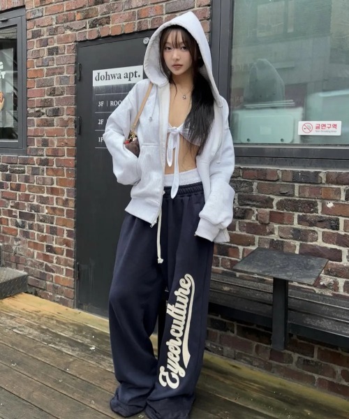 EYEER(イワイイアル)の「◇EYEER◇ブランド直輸入正規品/スクリプト ロゴ レイヤード スウェットパンツ SCRIPT LOGO LAYERD SWEATPANTS(スウェットパンツ・レディース・ネイビー/ブルー/ブラック・S)」の20枚目の写真
