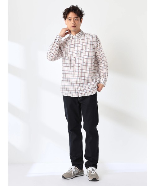 McGREGOR(マックレガー)の「手書き風チェックプリントサッカーシャツ(シャツ/ブラウス・メンズ・レッド/ブルー・L/XL/M)」の4枚目の写真