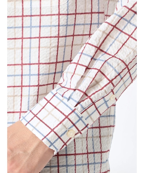 McGREGOR(マックレガー)の「手書き風チェックプリントサッカーシャツ(シャツ/ブラウス・メンズ・レッド/ブルー・L/XL/M)」の8枚目の写真