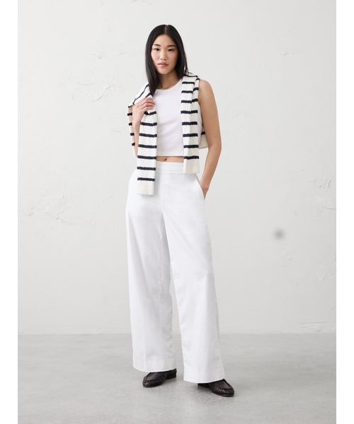 BANANA REPUBLIC FACTORY STORE(バナナリパブリック ファクトリーストア)の「BANANA REPUBLIC FACTORY STORE ハイライズ リネンブレンド ワイドレッグパンツ(その他パンツ・レディース・ベージュ/ホワイト/ブルー/ベージュ系その他/グリーン・L/S/XS/M)」の11枚目の写真