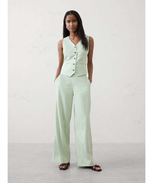 BANANA REPUBLIC FACTORY STORE(バナナリパブリック ファクトリーストア)の「BANANA REPUBLIC FACTORY STORE ハイライズ リネンブレンド ワイドレッグパンツ(その他パンツ・レディース・ベージュ/ホワイト/ブルー/ベージュ系その他/グリーン・L/S/XS/M)」の19枚目の写真