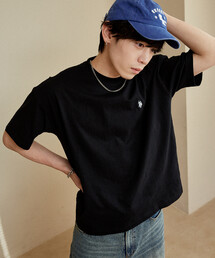 PUBLUX（パブリュクス）の「U.S. POLO ASSN.U.S. POLO ASSN. × PUBLUX/ユーエスポロアッスン 別注 ワンポイント 刺繍 クルーネック Tシャツ　限定展開（Tシャツ/カットソー）」
