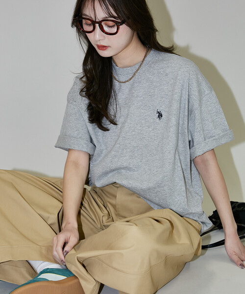 U.S. POLO ASSN.(ユーエスポロアッスン)の「U.S. POLO ASSN.U.S. POLO ASSN. × PUBLUX/ユーエスポロアッスン 別注 ワンポイント 刺繍 クルーネック Tシャツ 限定展開(Tシャツ/カットソー・メンズ・ブラック/チャコールグレー/ネイビー/ピンク/ホワイト/ブラウン/グレー・MEDIUM/LARGE/SMALL)」の13枚目の写真