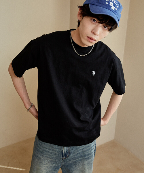 U.S. POLO ASSN.(ユーエスポロアッスン)の「U.S. POLO ASSN.U.S. POLO ASSN. × PUBLUX/ユーエスポロアッスン 別注 ワンポイント 刺繍 クルーネック Tシャツ 限定展開(Tシャツ/カットソー・メンズ・ブラック/チャコールグレー/ネイビー/ピンク/ホワイト/ブラウン/グレー・MEDIUM/LARGE/SMALL)」の17枚目の写真