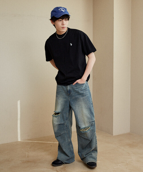 U.S. POLO ASSN.(ユーエスポロアッスン)の「U.S. POLO ASSN.U.S. POLO ASSN. × PUBLUX/ユーエスポロアッスン 別注 ワンポイント 刺繍 クルーネック Tシャツ 限定展開(Tシャツ/カットソー・メンズ・ブラック/チャコールグレー/ネイビー/ピンク/ホワイト/ブラウン/グレー・MEDIUM/LARGE/SMALL)」の19枚目の写真